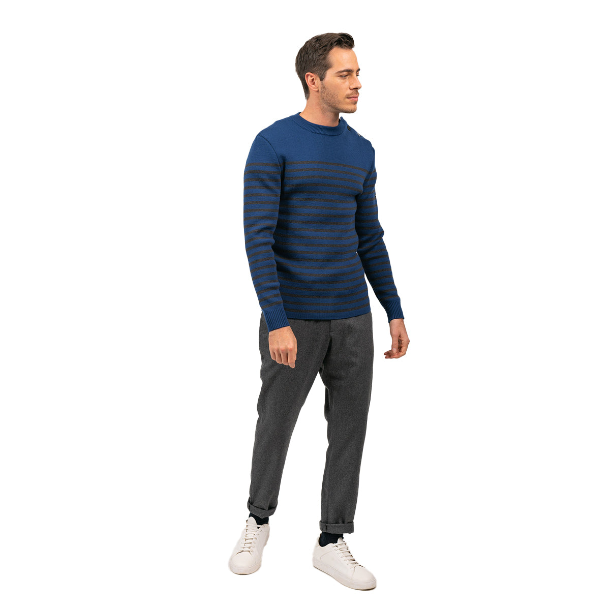 Saint James Herren Pullover Rochefort 1 R aus Wolle