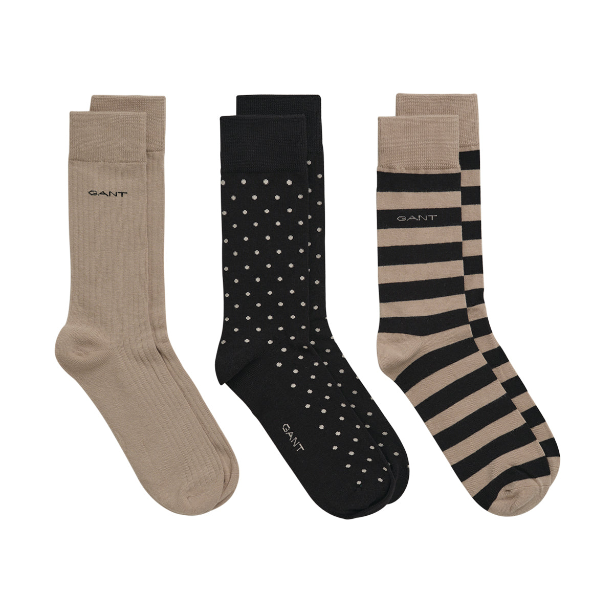 Gant Herren Socken Doppelpack gestreift und gepunktet