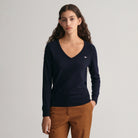 Gant Damen Extrafine V-Neck Pullover