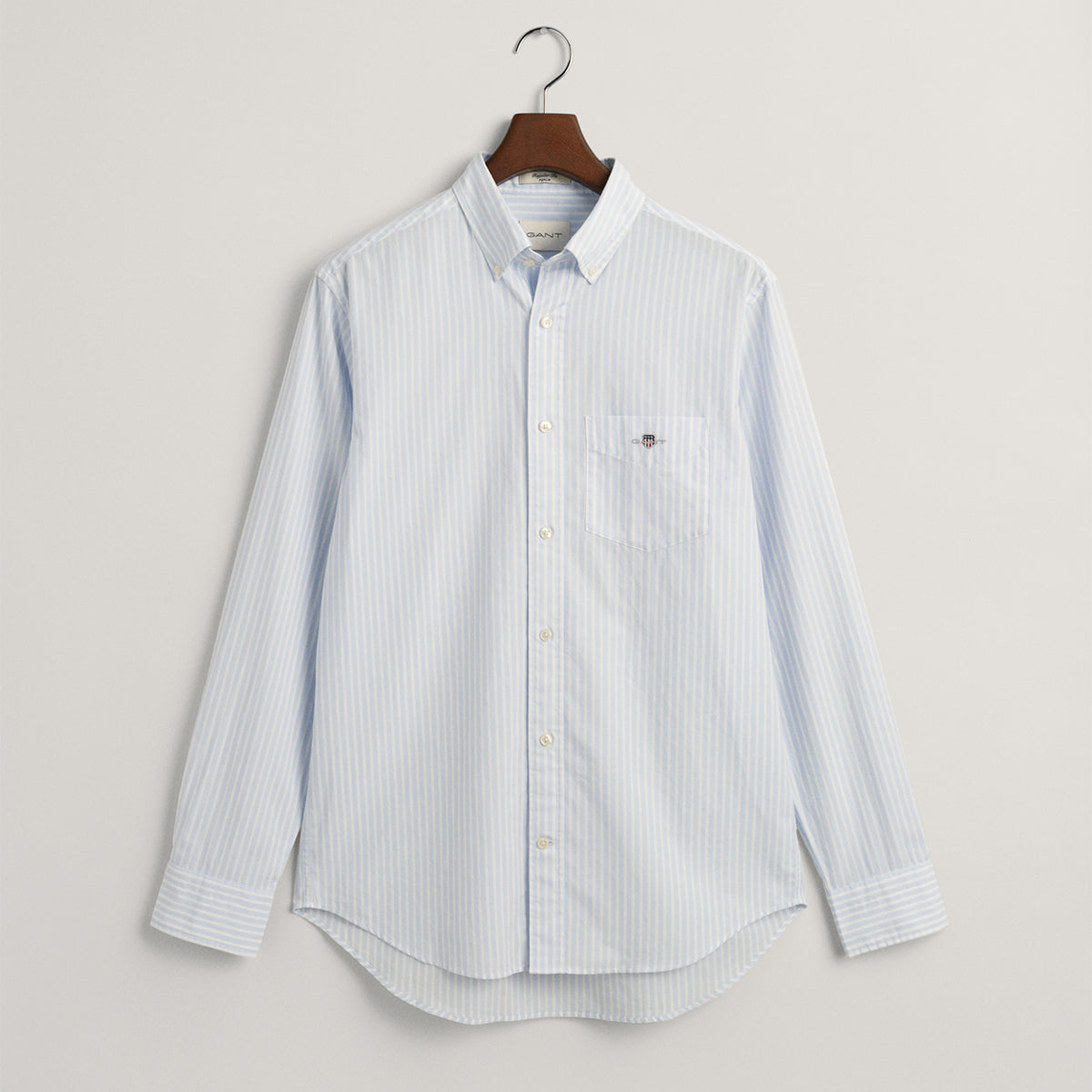 Gant Herren gestreift Regular Poplin Hemd