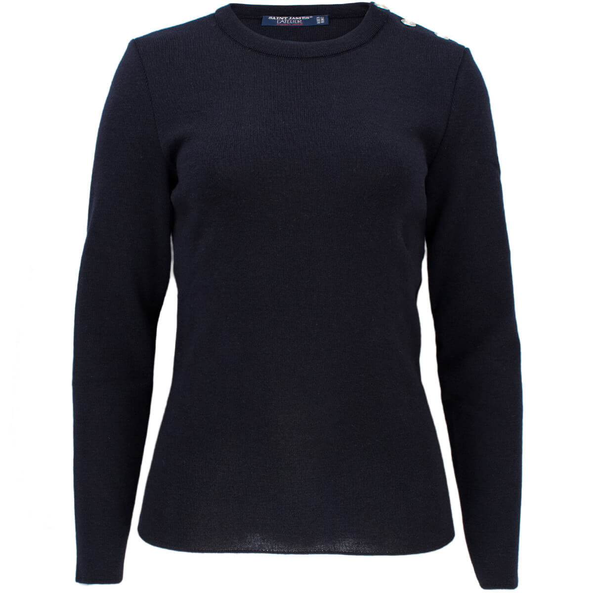 Saint James Damen Pullover Maree II U aus reiner Schurwolle