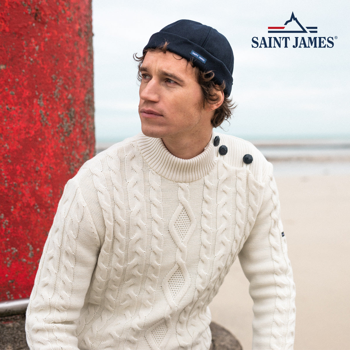 Saint James Herren Pullover Cotentin