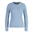 Gant Damen Pullover mit Rundhals im Zopfstrickmuster