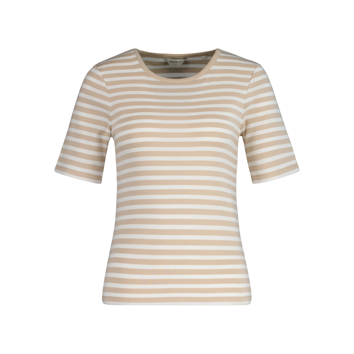Gant Damen T-Shirt 1x1 gerippt mit Streifen