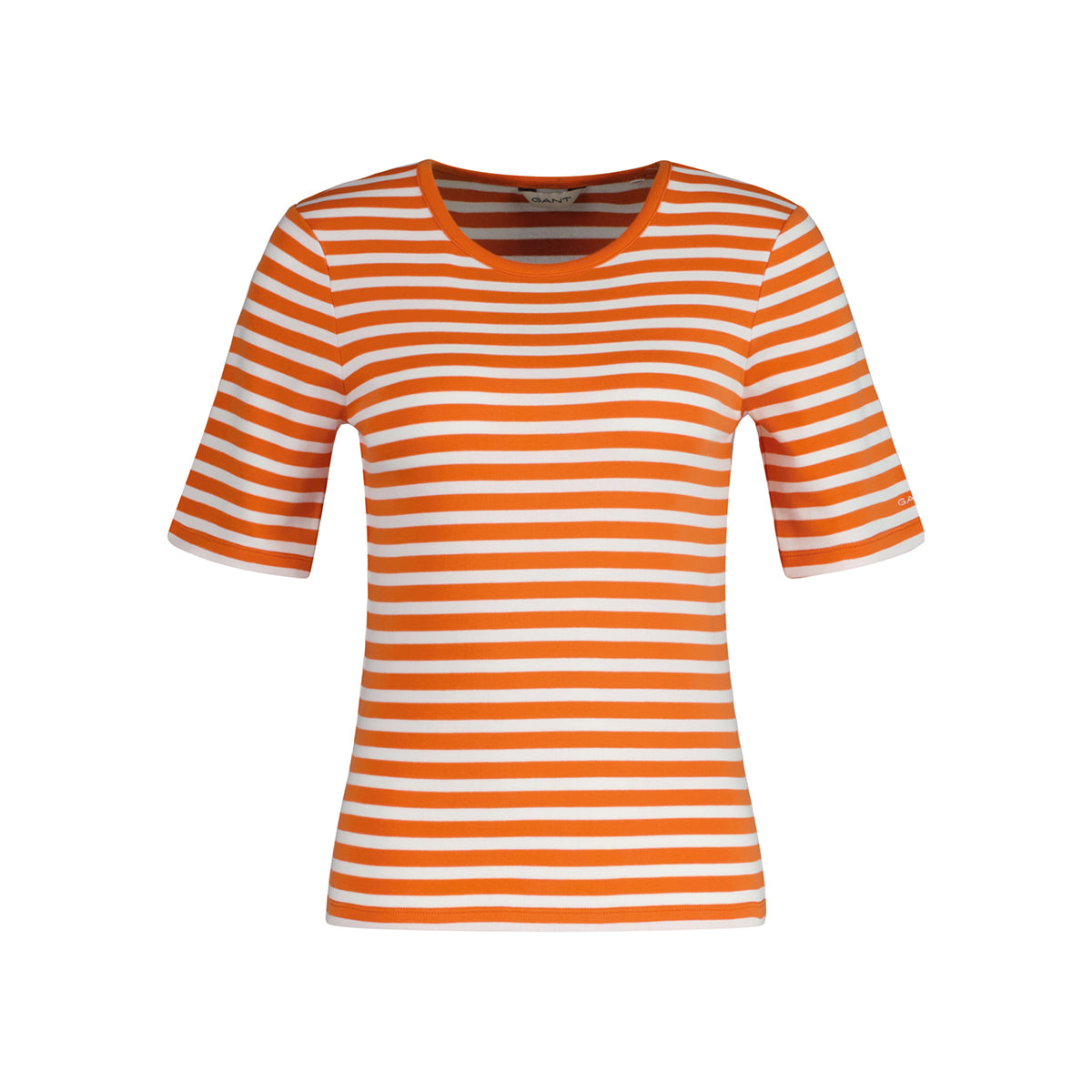 Gant Damen T-Shirt 1x1 gerippt mit Streifen